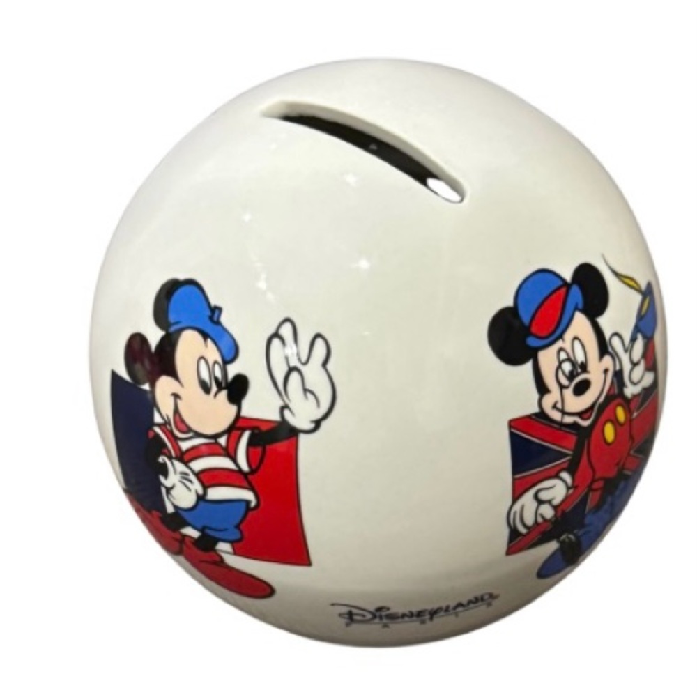 Disneyland Paris Mickey Mouse Ceramic Coin Bank - Picture 9 of 10
